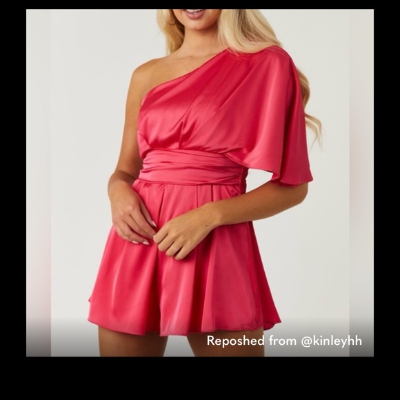 Do + BE melon one shoulder romper sz M - Picture 1 of 4